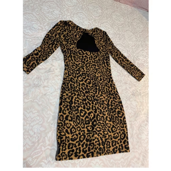Guess Leopard Print Animal Print Dress - Picture 2 of 3